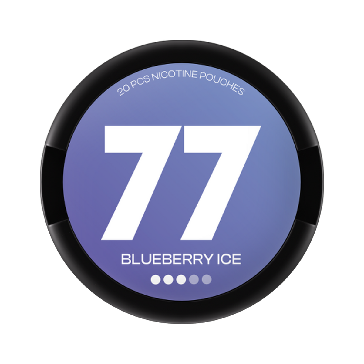 77 Blueberry Ice Medium can, front