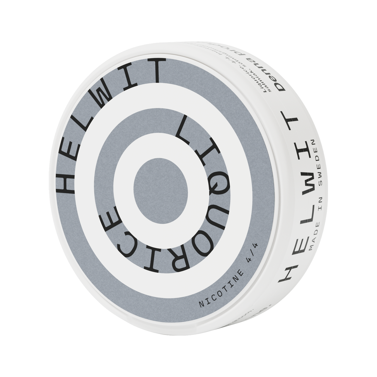 HELWIT Liquorice can, side