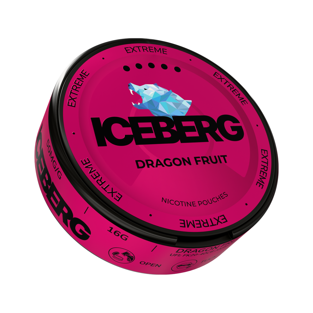 ICEBERG Dragon Fruit Extreme nikotinportioner, dosa (3D)