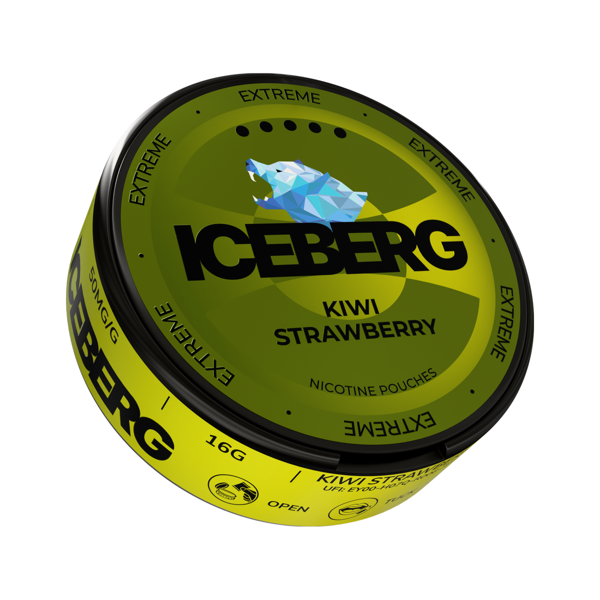 ICEBERG Kiwi Strawberry Extreme nikotinportioner, dosa (3D)
