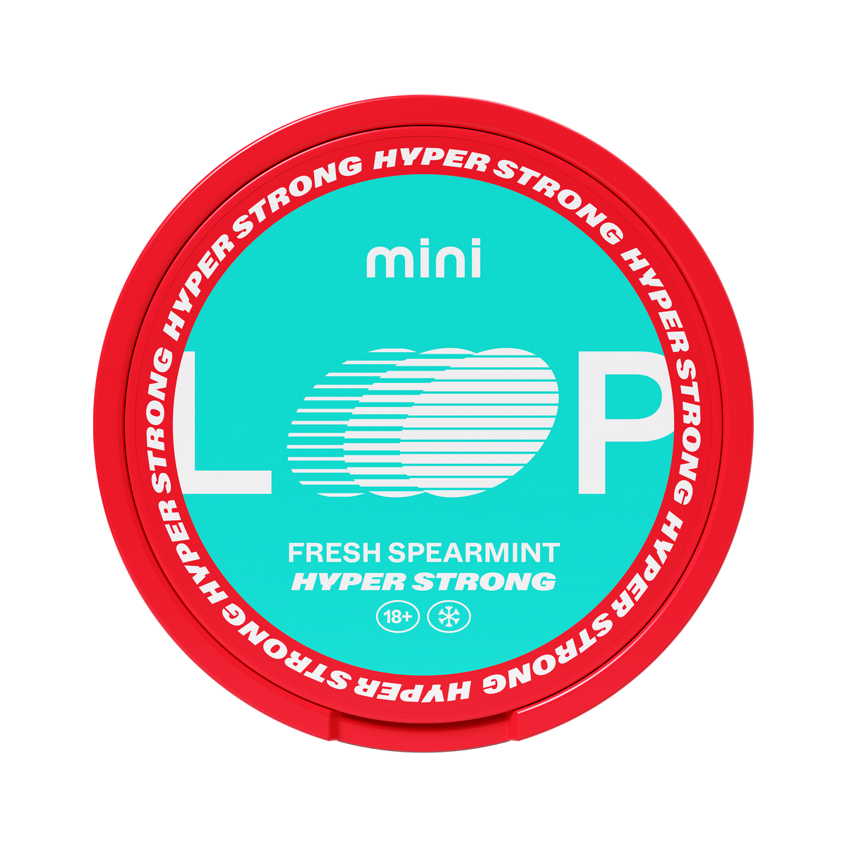 LOOP Fresh Spearmint Mini Hyper Strong, Dose, Vorderansicht