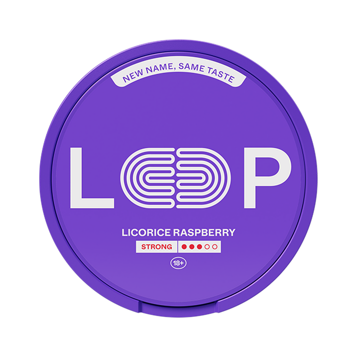 LOOP Licorice Raspberry Strong, Dose, Vorderansicht