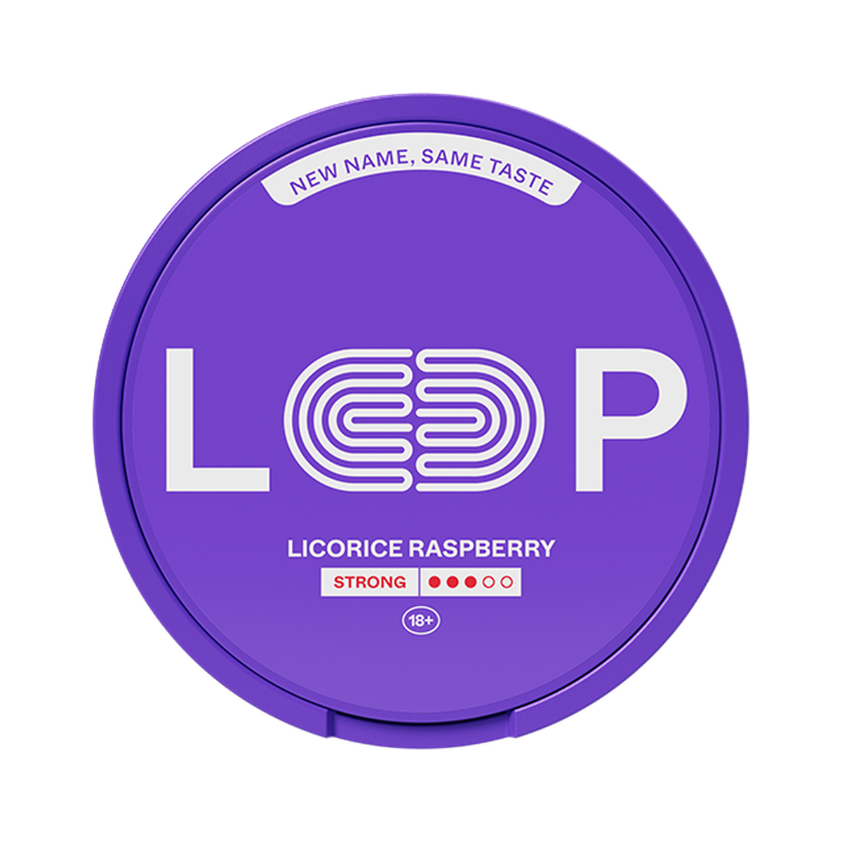 LOOP Licorice Raspberry Strong nikotinpåsar, envase