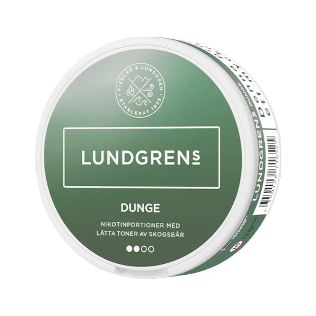 Lundgrens Dunge can, front