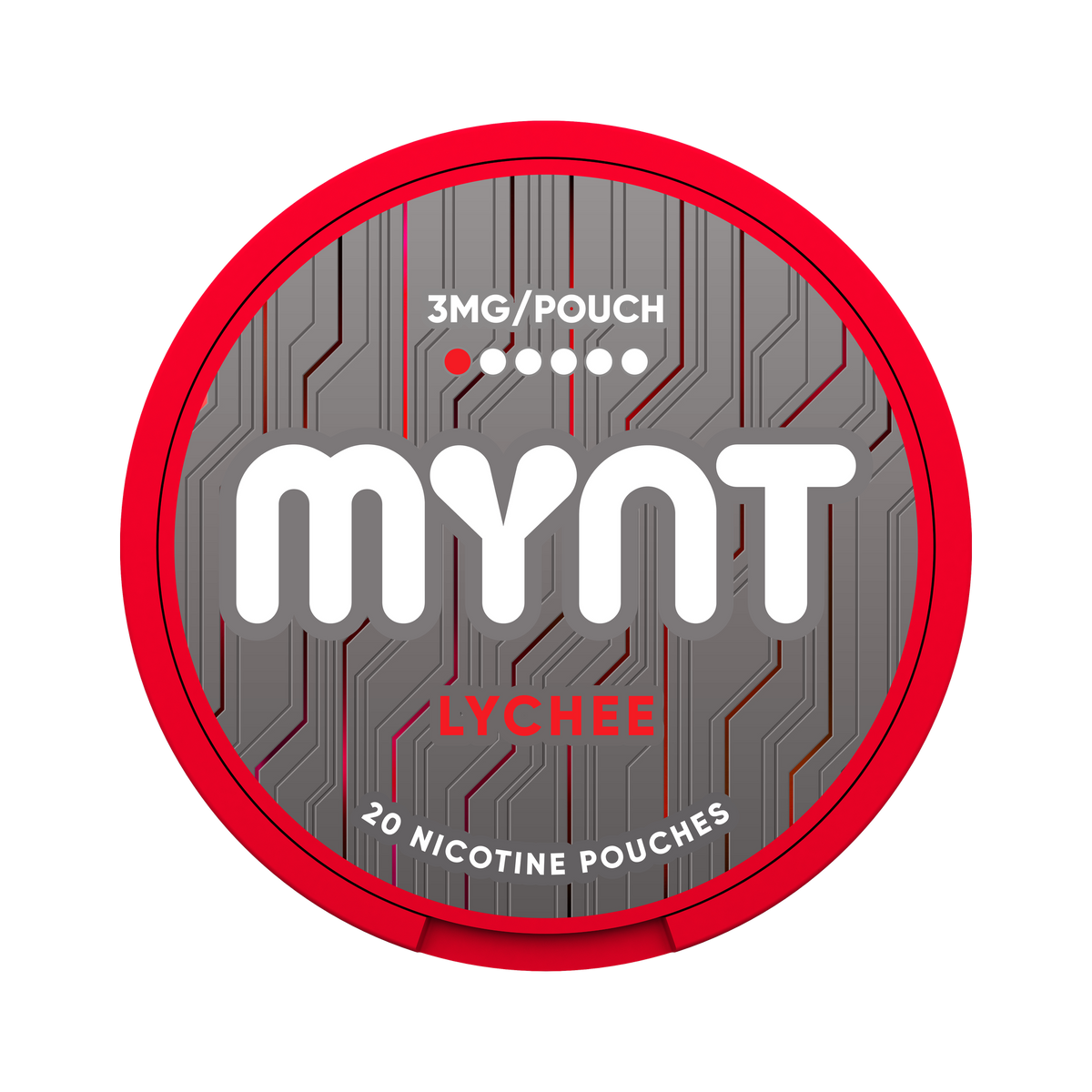 MYNT Lychee 3 mg can, front