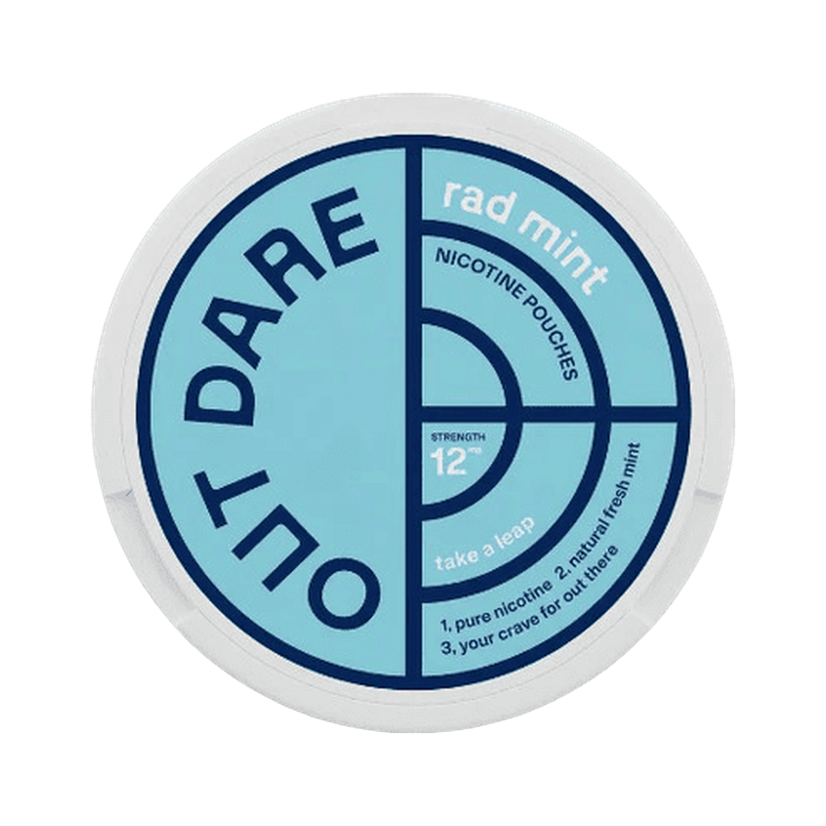 OUTDARE Rad Mint 12 mg, Dose, Vorderansicht