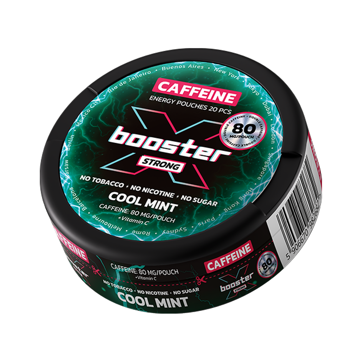 X-BOOSTER Cool Mint Koffein can, front