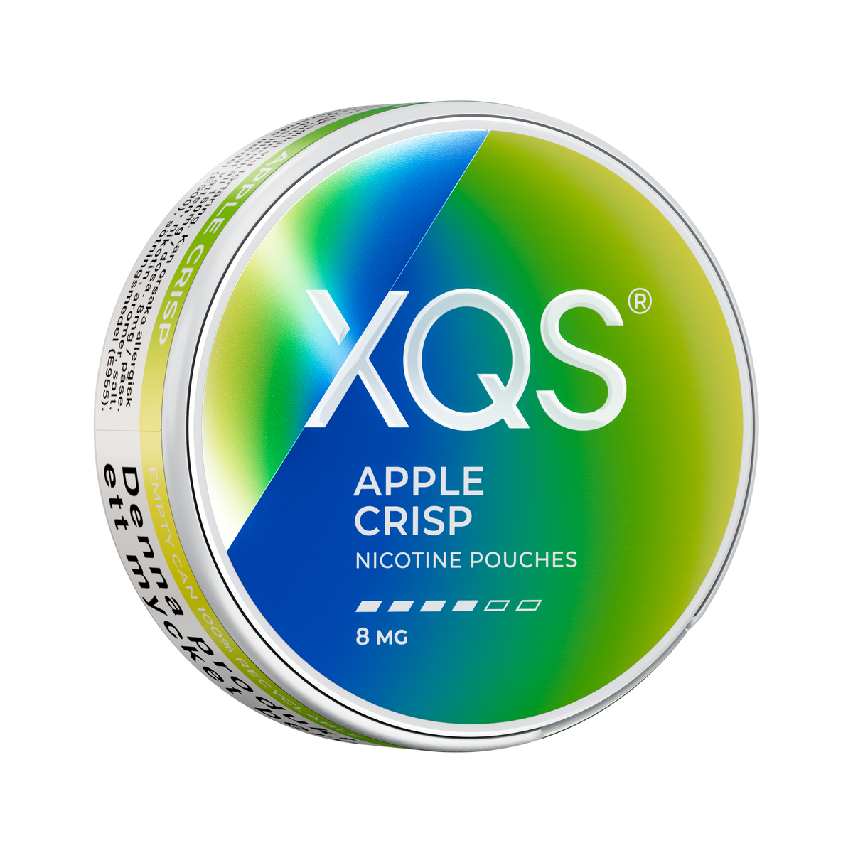 XQS Apple Crisp 8mg, Dose, rechte Seitenansicht