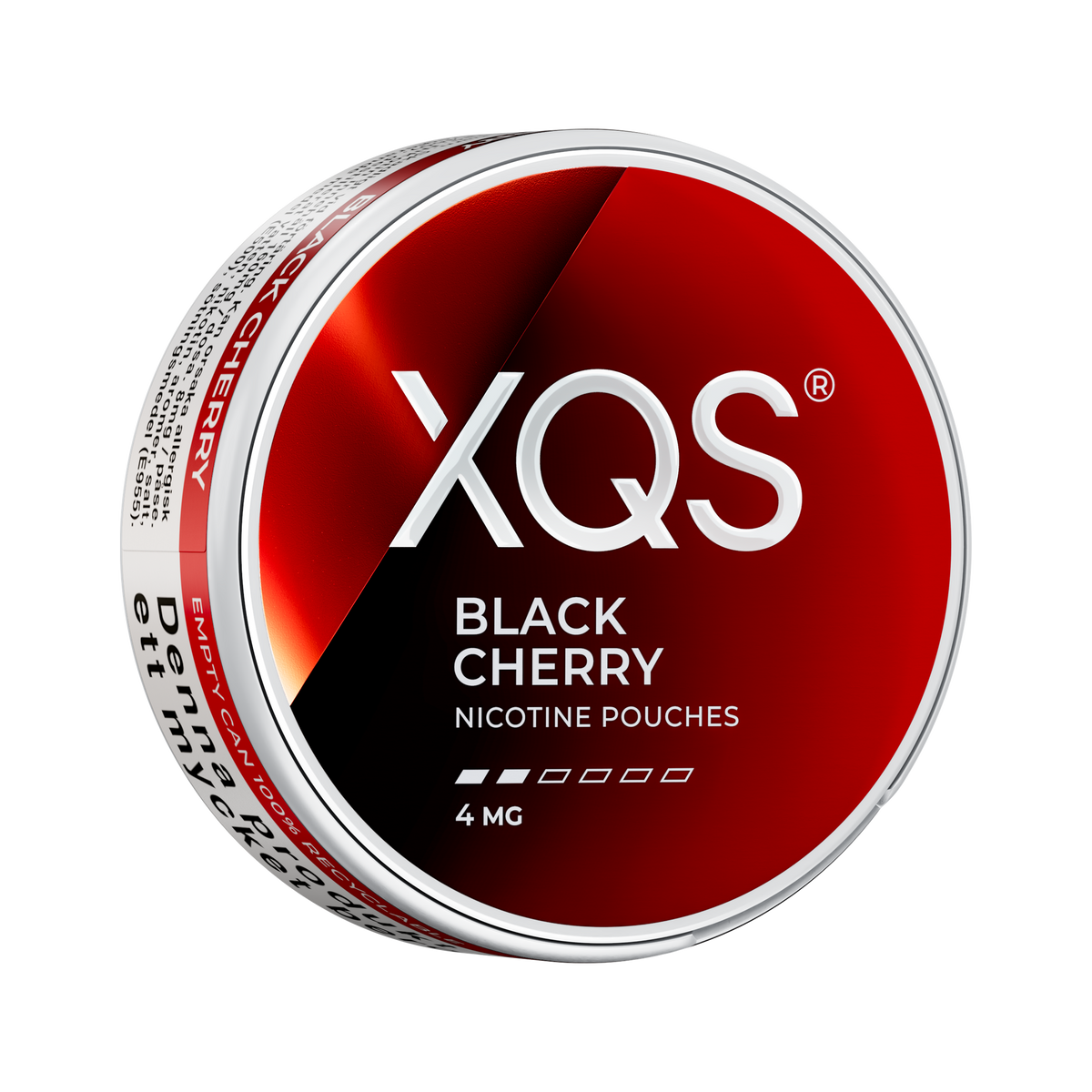 XQS Black Cherry 4mg, Dose, rechte Seitenansicht