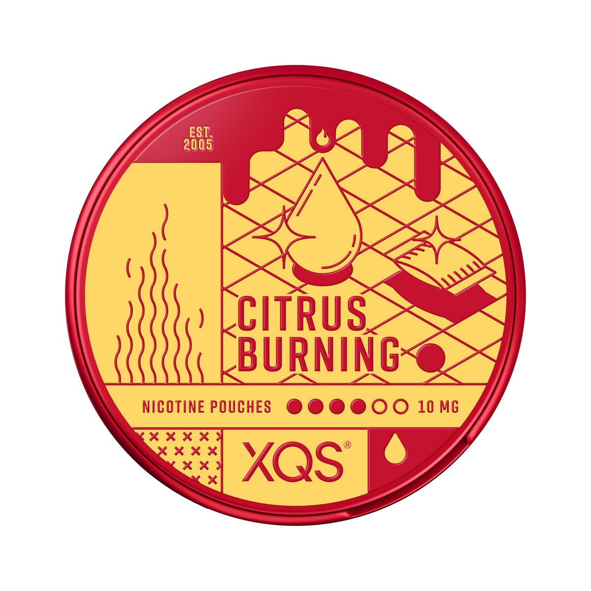 XQS Citrus Burning Slim 10 mg, envase, vista frontal