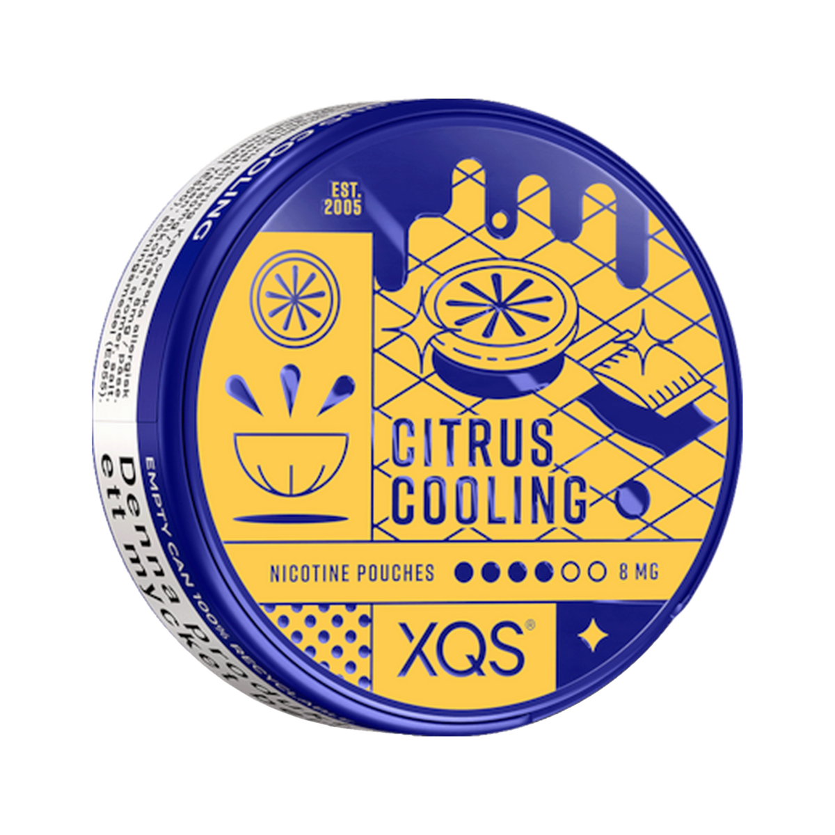 XQS Citrus Cooling Strong can, front