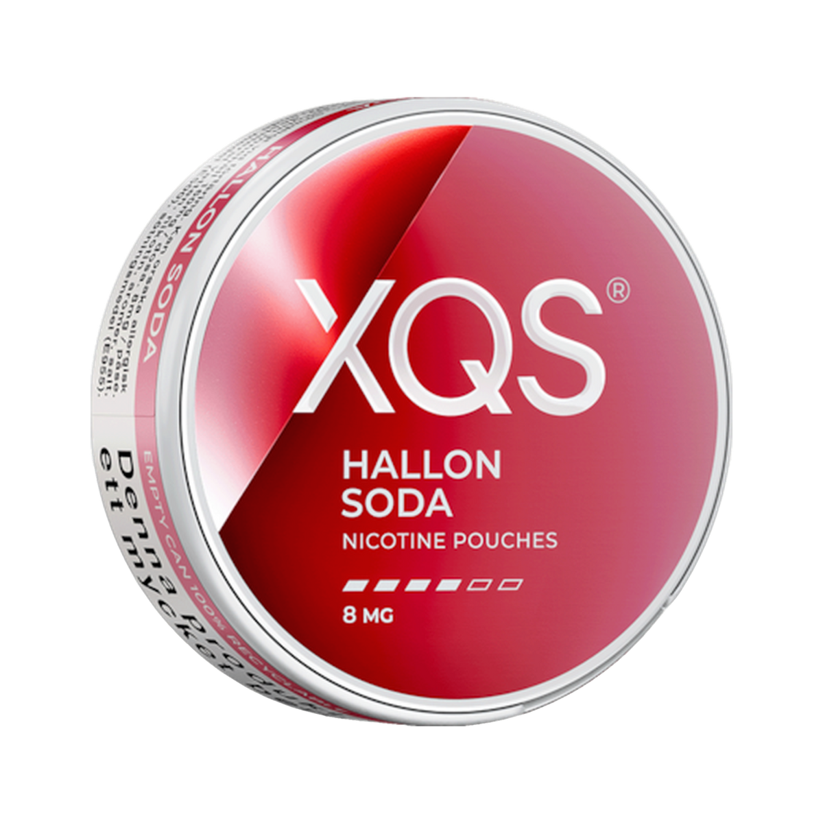 XQS Hallonsoda (Raspberry) Strong can, front