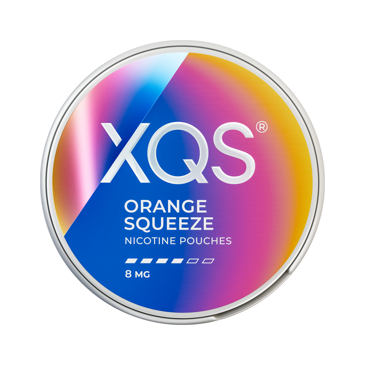 XQS Orange Squeeze 8mg, Dose, Vorderansicht