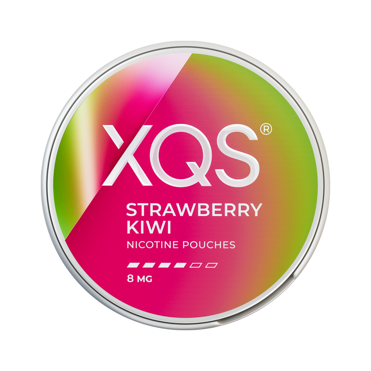 XQS Strawberry Kiwi 8mg, Dose, Vorderansicht