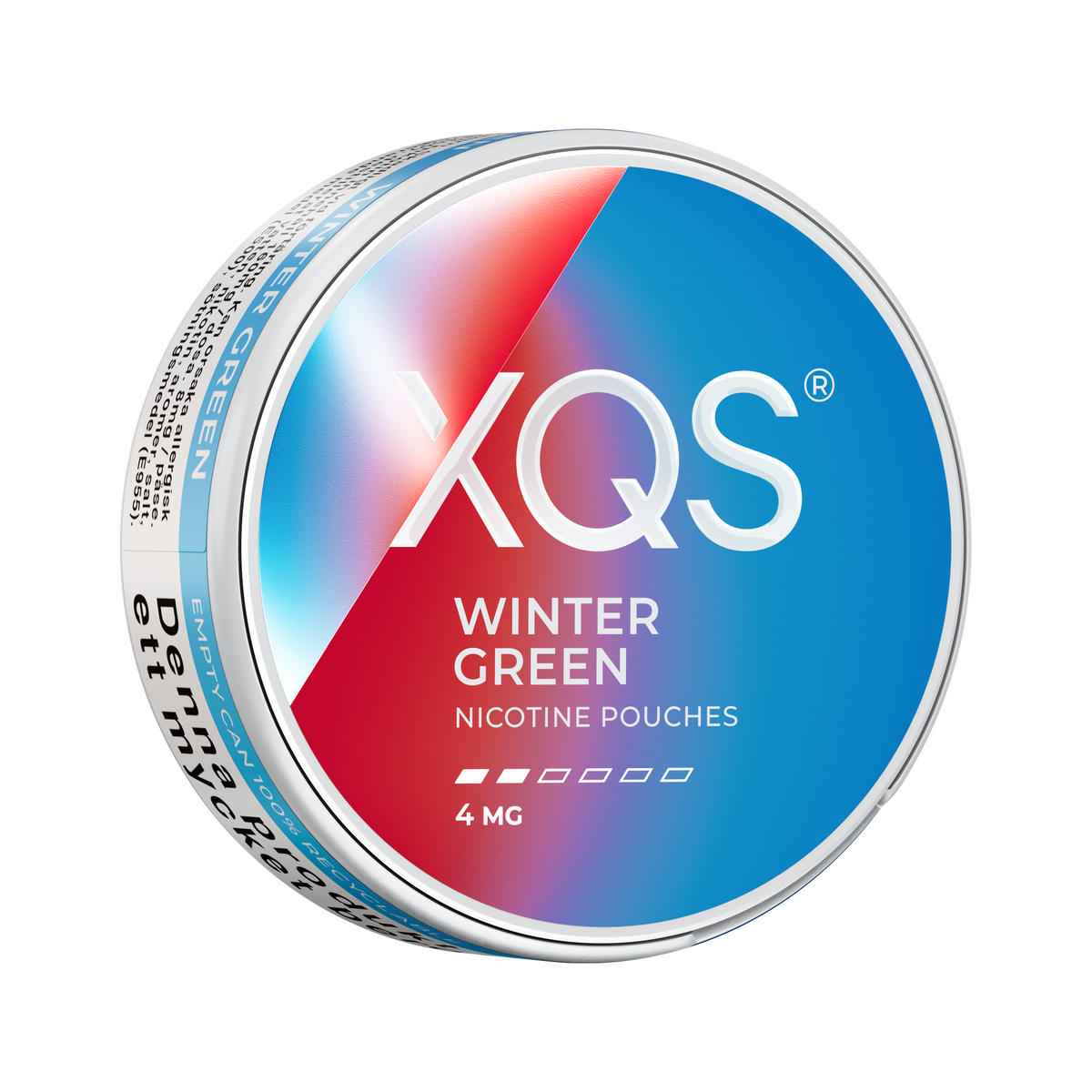 XQS Wintergreen 4mg, Dose, rechte Seitenansicht