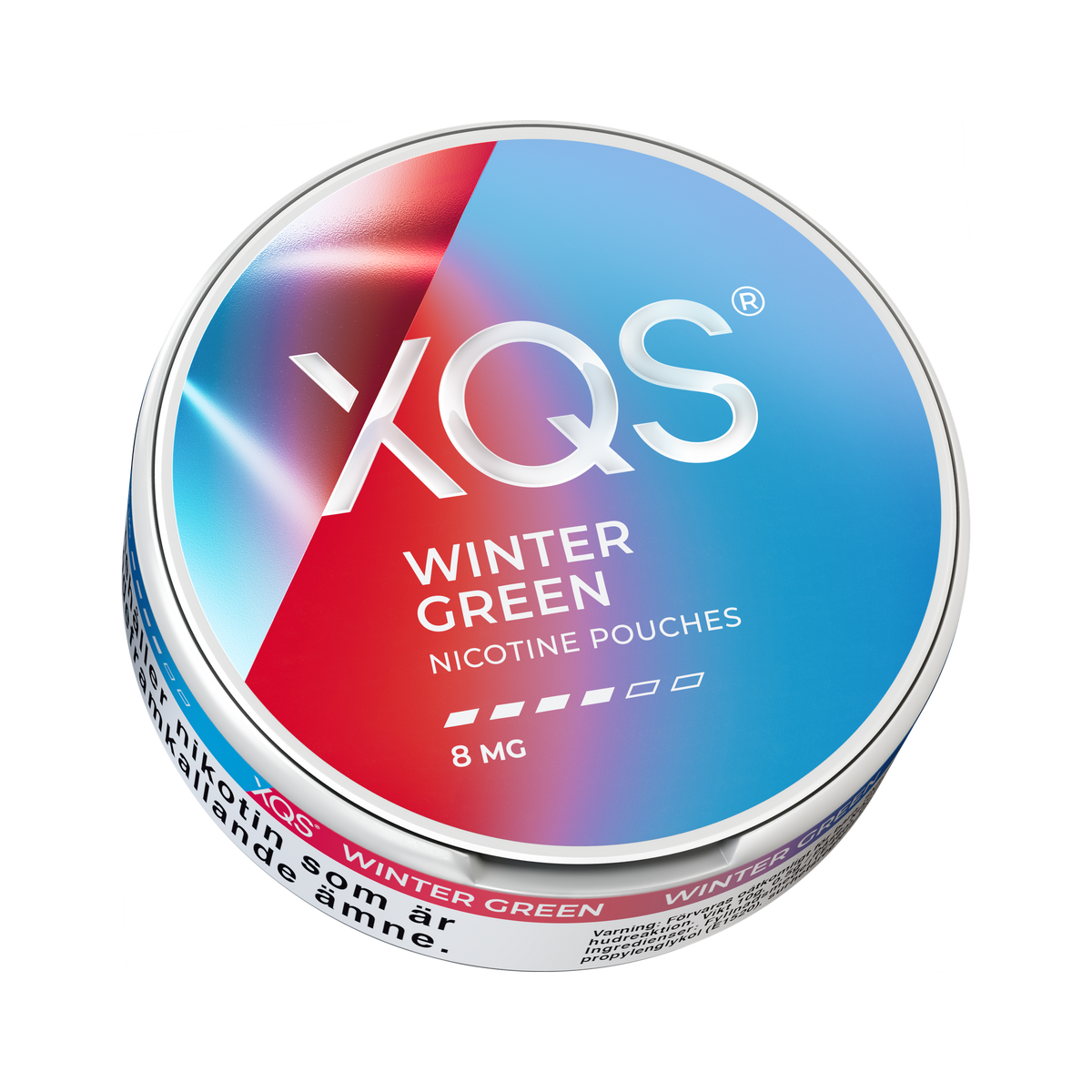 XQS Wintergreen 8mg, Dose, Ansicht von unten