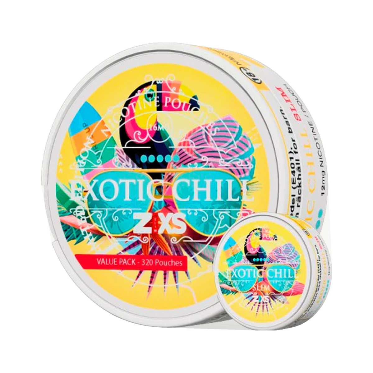 Zixs Exotic Chill Jumbo Can can, front