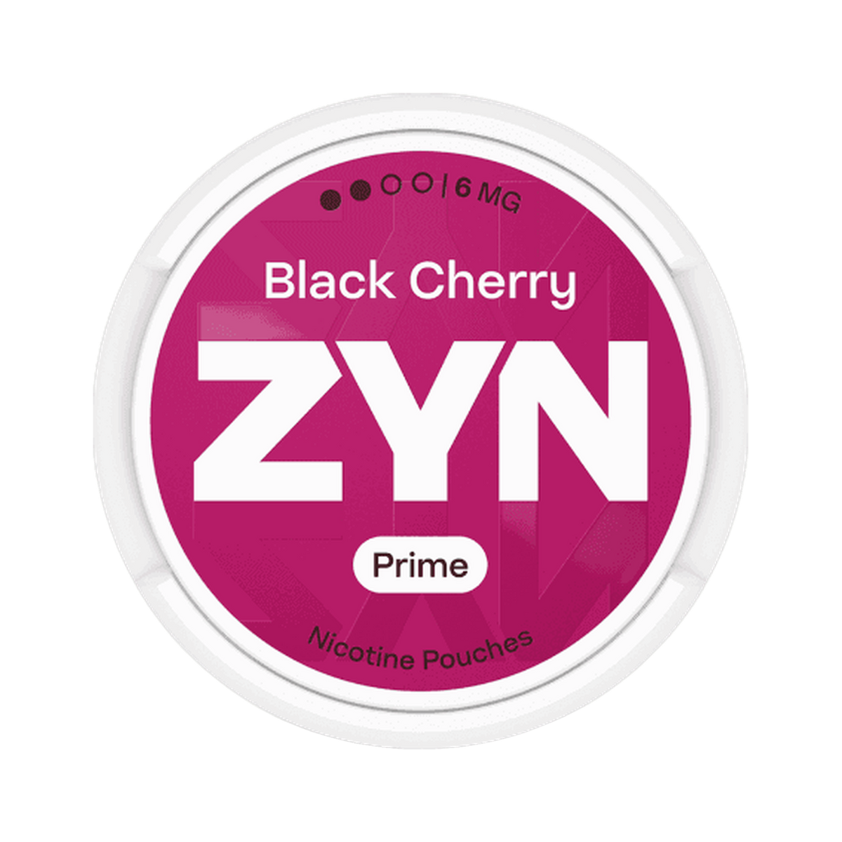 ZYN Black Cherry Prime Mini 6mg (S2) | Bäst före: 05/08/2026 can, front
