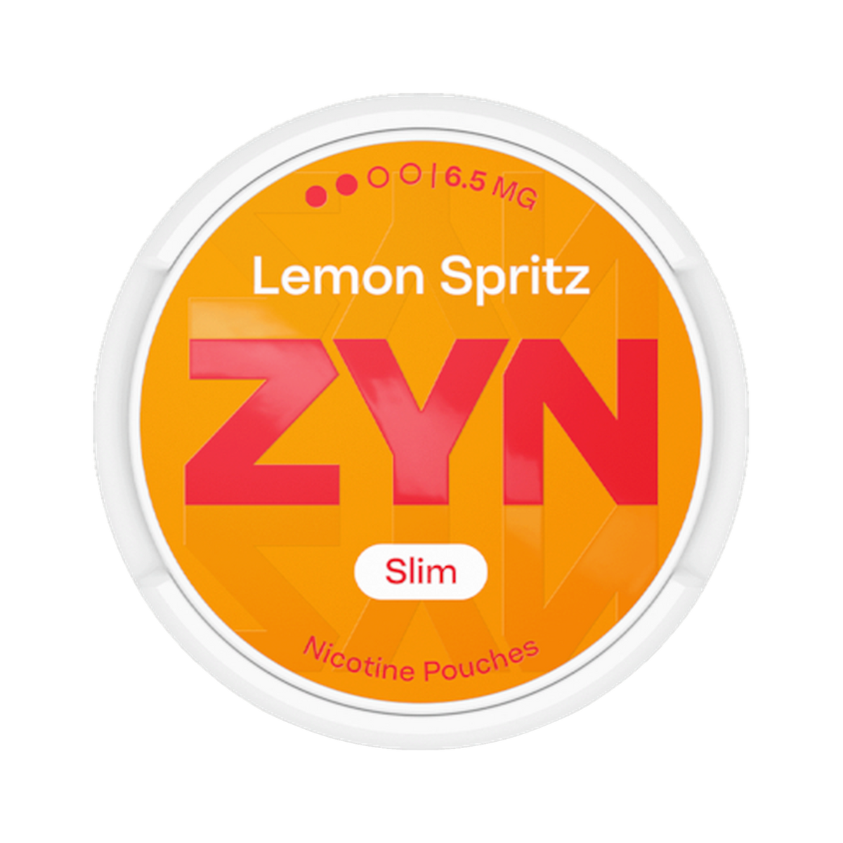 ZYN Lemon Spritz Slim 6.5mg (S2), envase, vista frontal