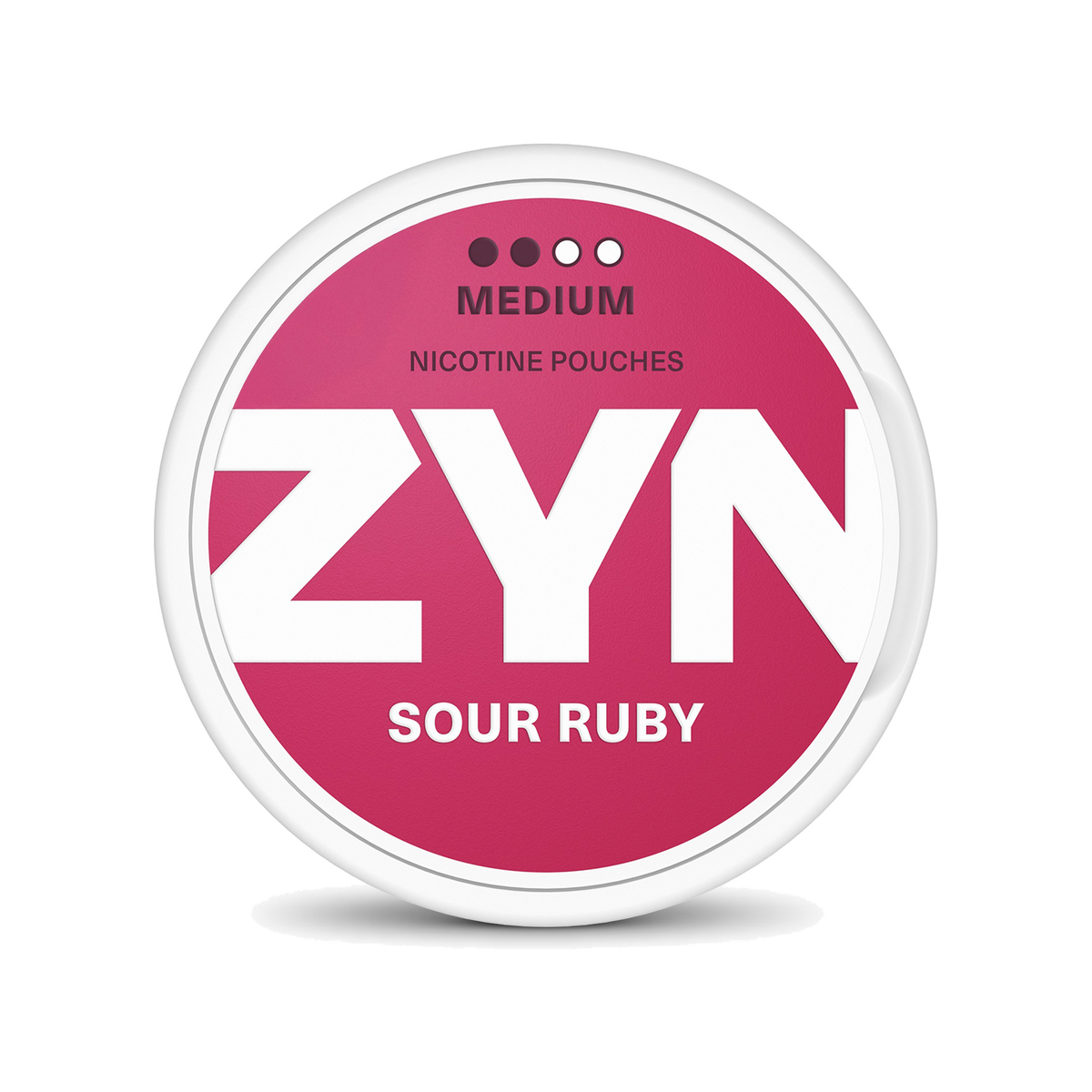 ZYN Sour Ruby Slim 6mg (S2), 6 mg pro Beutel, Originalproduktfoto, zentriertes quadratisches Bild