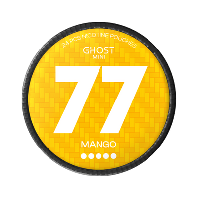 77 Ghost Mango Mini, envase, vista frontal