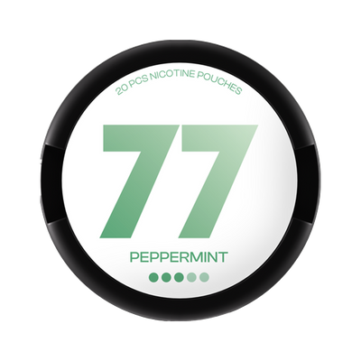 77 Peppermint Medium, envase, vista frontal