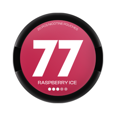 77 Raspberry Ice Medium, envase, vista frontal