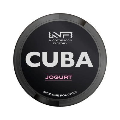 CUBA Black Jogurt, envase, vista frontal