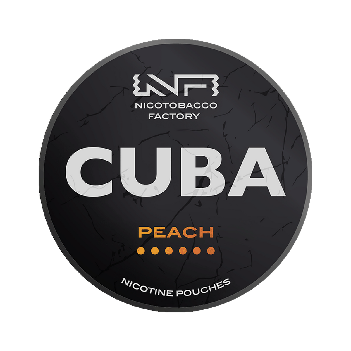 CUBA Black Peach can, front