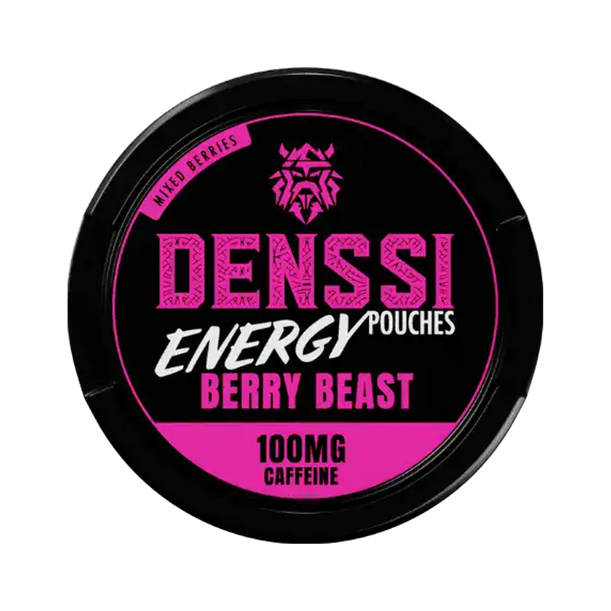 Denssi Berry Beast Caffeine can, front