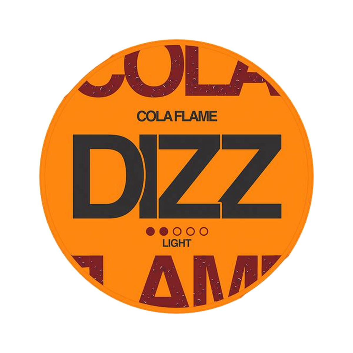 DIZZ Cola Flame Light, envase, vista frontal