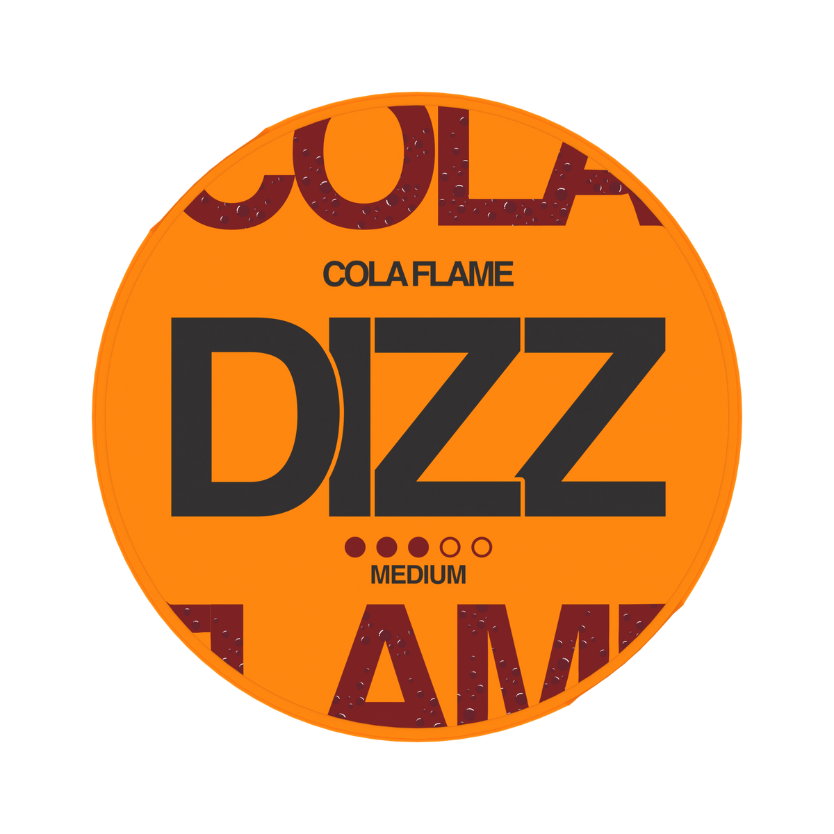 DIZZ Cola Flame Medium can, front