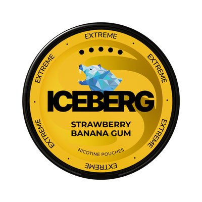 ICEBERG Strawberry Banana Gum Extreme, Dose, Vorderansicht