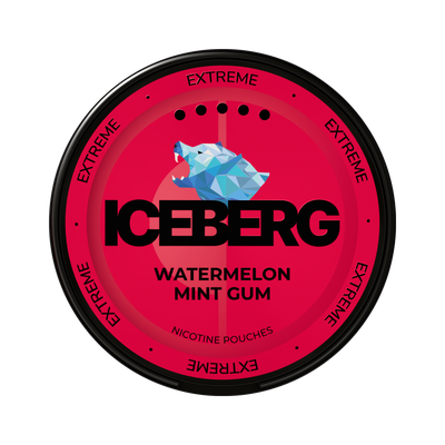 ICEBERG Watermelon Mint Gum Extreme, envase, vista frontal