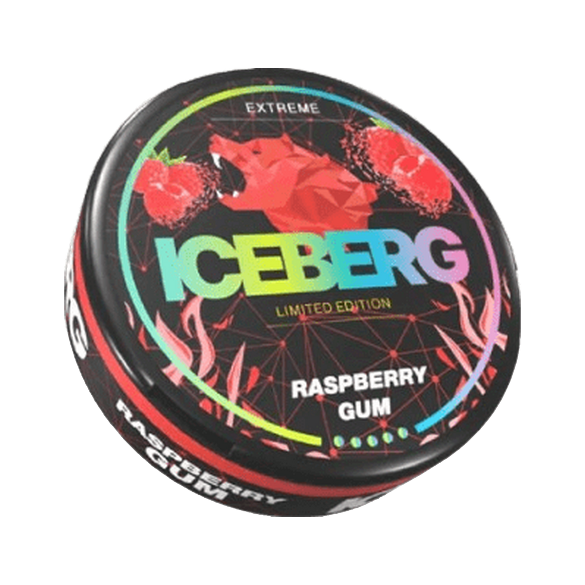 ICEBERG Raspberry Gum Extreme (Outlet), envase, vista frontal