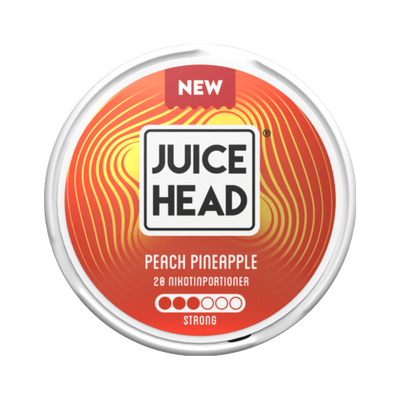 Juice Head Peach Pineapple 9 mg, envase, vista frontal