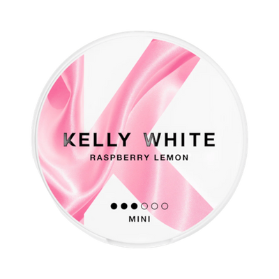 Kelly White Raspberry Lemon Mini Regular, envase, vista frontal