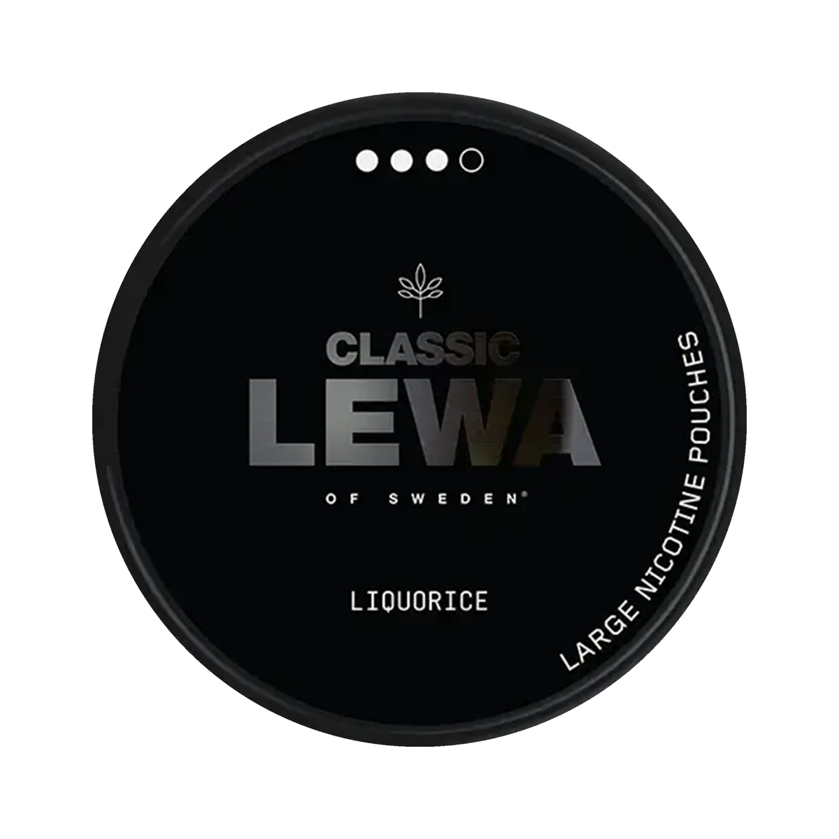 LEWA Classic Liquorice, envase, vista frontal