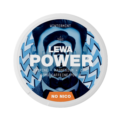 LEWA POWER Wintermint Caffeine, envase, vista frontal