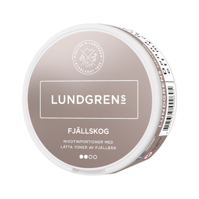 Lundgrens Fjällskog, Dose, Vorderansicht