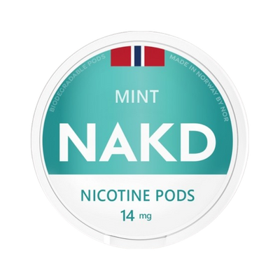 NOR Nakd Pods Mint | Bäst före: 06/11/2026, Dose, Vorderansicht