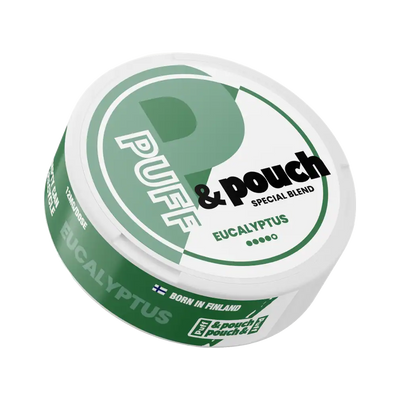Puff & Pouch Eucalyptus 12 mg, envase, vista frontal