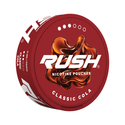 RUSH Pro Classic Cola nikotinpåsar, dosa (3D)