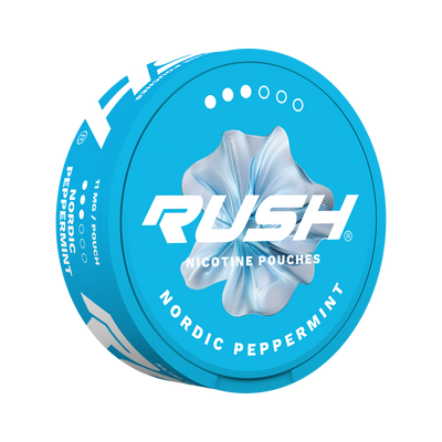 RUSH Pro Nordic Peppermint nikotinpåsar, dosa (3D)