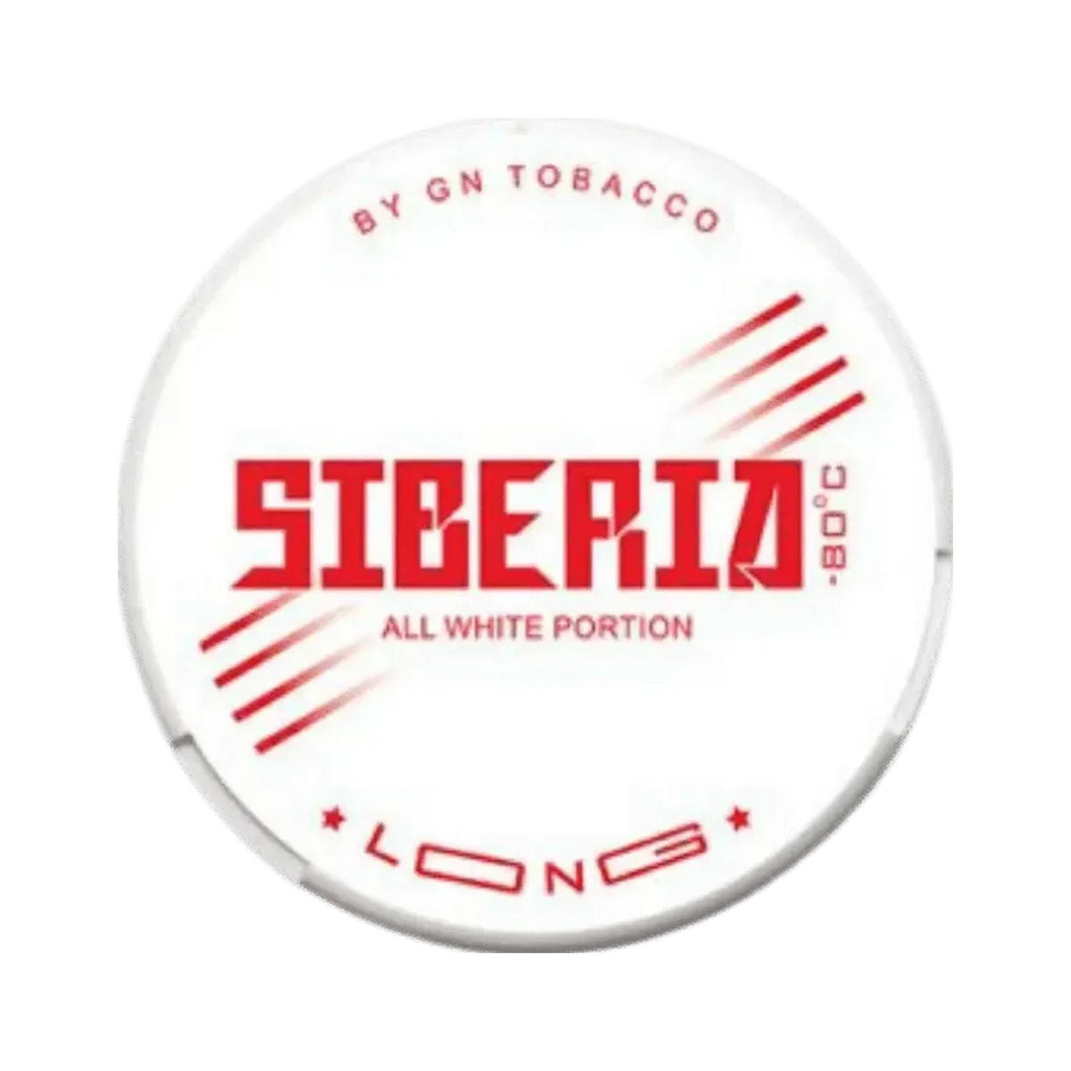Siberia -80 All White Long can, front