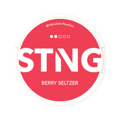 STNG Berry Seltzer Medium, envase, vista frontal