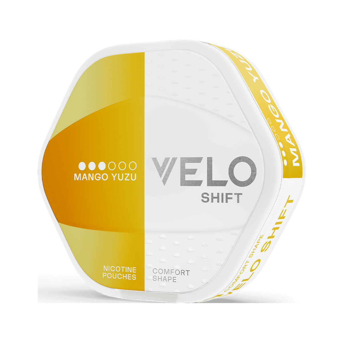 VELO Shift Mango Yuzu nikotinpåsar, envase (3D)