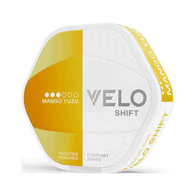 VELO Shift Mango Yuzu nikotinpåsar, envase (3D)