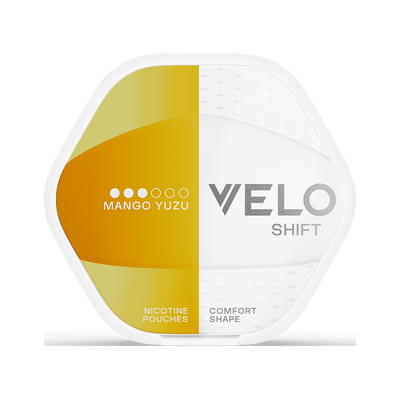 VELO Shift Mango Yuzu nikotinpåsar, envase