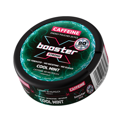 X-BOOSTER Cool Mint Koffein, envase, vista frontal